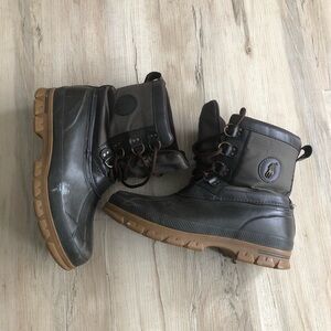 Polo Ralph Lauren Black and Brown Rain Winter Boots